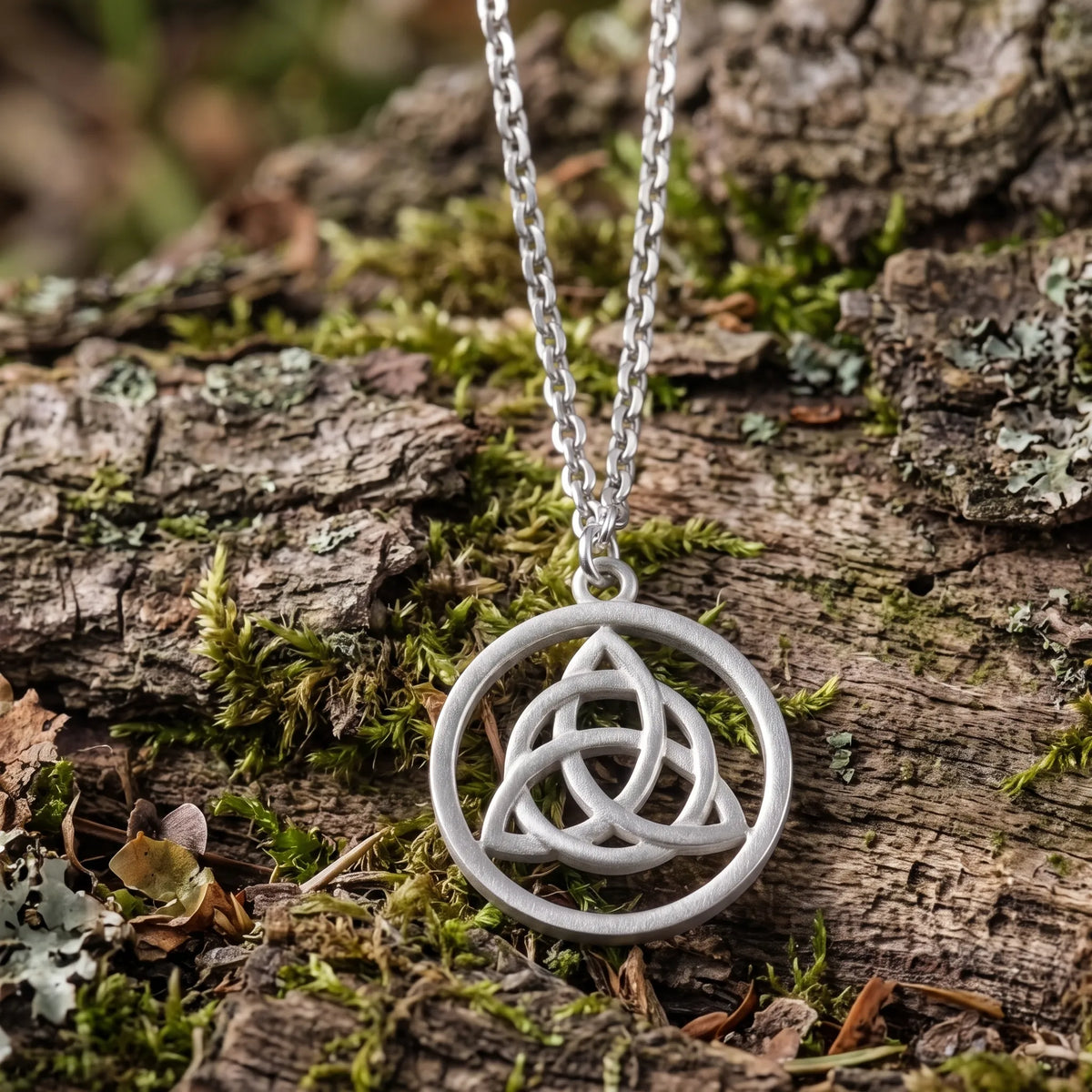 925 Sterling Silver Triquetra Pendant, Celtic Knot Necklace, Oxidized Silver Jewelry, Symbolic Gift