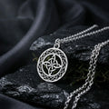 925 Sterling Silver Round Openwork Pendant, Celtic Knot Pendant, Oxidized Silver Jewelry, Symbolic Gift