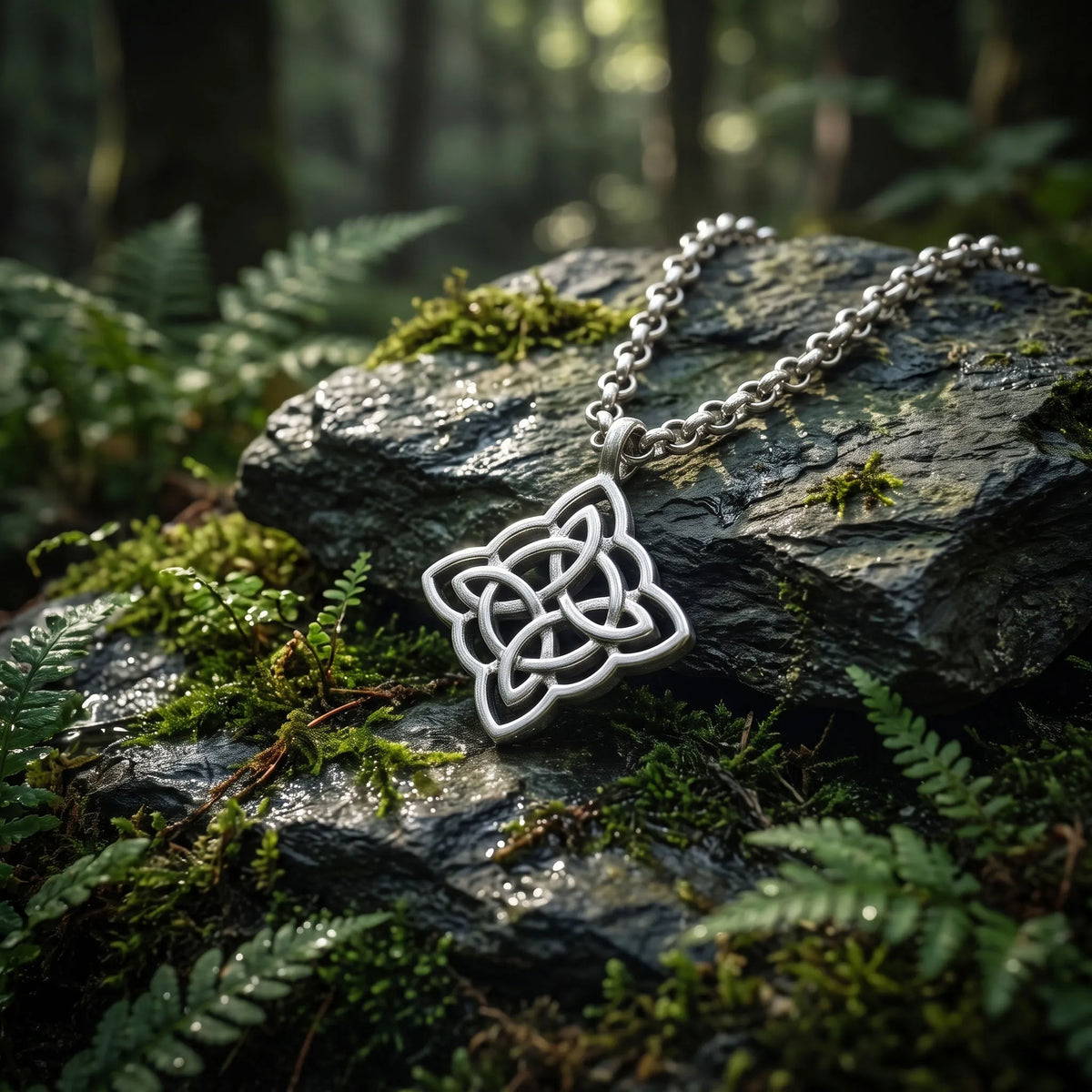 925 Sterling Silver Celtic Knot Necklace, Infinity Knot Pendant, Spiritual Symbol Jewelry, Vintage Silver Necklace Gift
