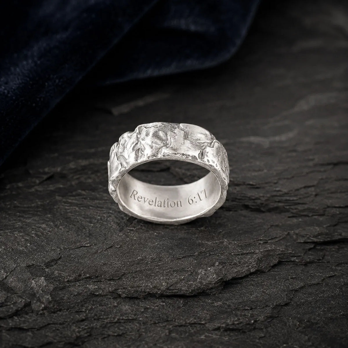 925 Sterling Silver Bible Verse Ring, Custom Inner Engraving, Christian Gift
