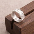 Personalized Gothic Cross Ring-Custom Engravable 925 Sterling Silver Band for Men