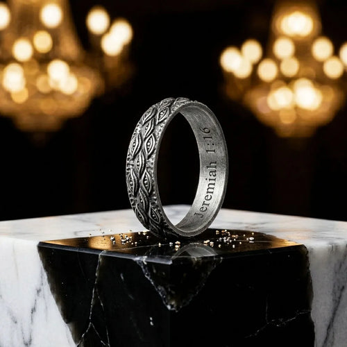 925 Sterling Silver All-Seeing Eye Band Ring, Vintage Ornate Ring, Personalized Faith Jewelry