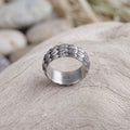 Men's Dragon Scale Ring, Personalized 925 Sterling Silver Band for Men, Custom Engraved Armor Promise Ring Gift