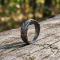 Vintage Oxidized 925 Sterling Silver Olive Leaf Ring-Custom Gift for Him