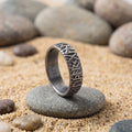 Personalized Viking Rune Ring - Custom Engraved Men's 925 Streling Silver Band
