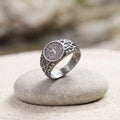 Men’s Personalized 925 Sterling Silver Tree of Life Ring, Celtic Family Tree Signet Band