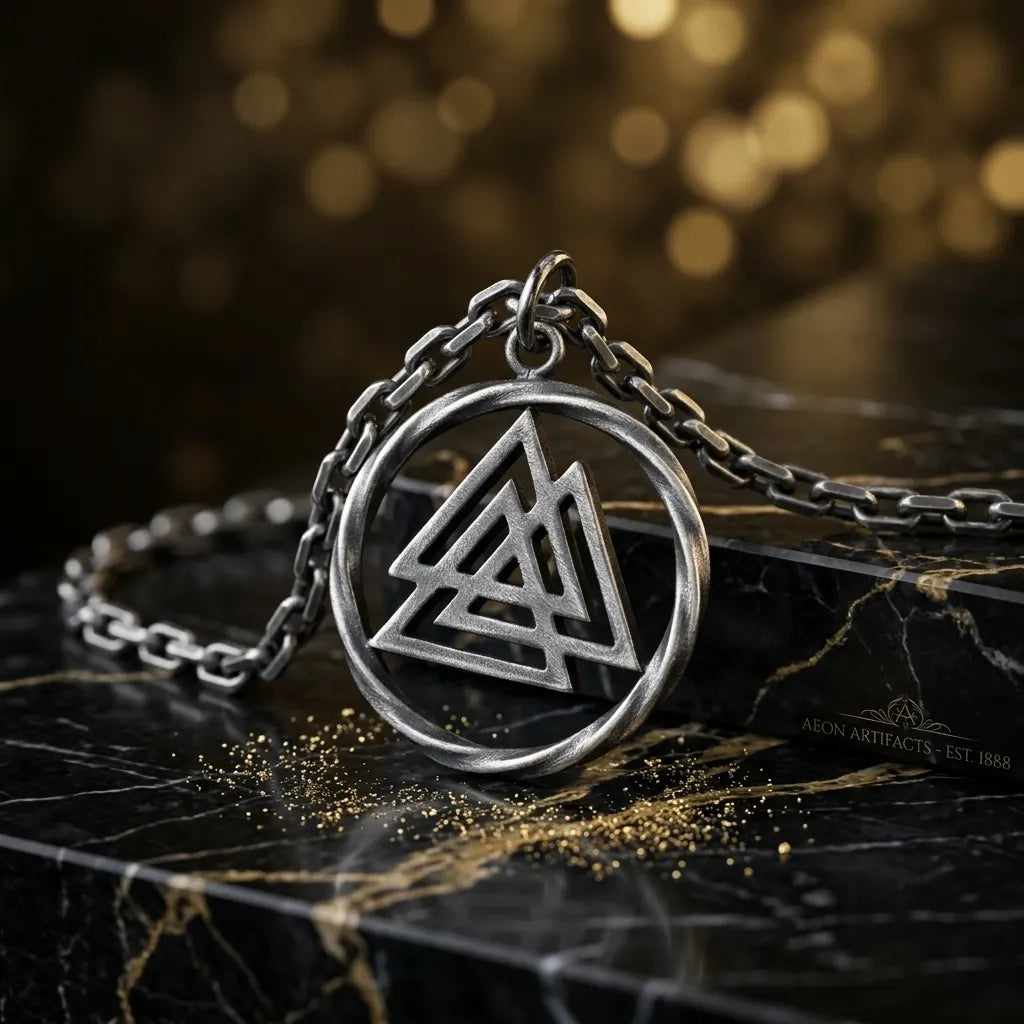 925 Sterling Silver Triangle Pendant Necklace, Geometric Symbol Jewelry, Minimalist Gothic Silver Necklace