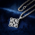925 Sterling Silver Celtic Knot Necklace, Infinity Knot Pendant, Spiritual Symbol Jewelry, Vintage Silver Necklace Gift