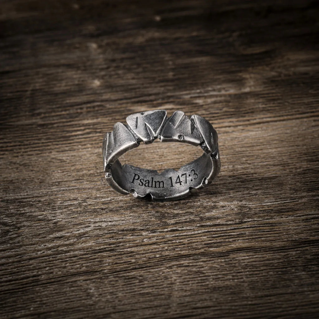 925 Sterling Silver Bible Verse Ring, Personalized Engraved Ring, Christian Gift Ring, Handmade Silver Band Ring