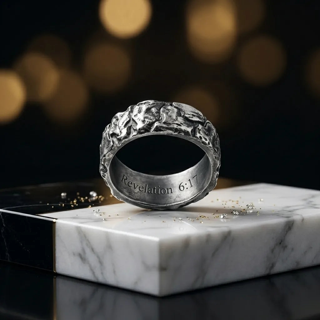 925 Sterling Silver Bible Verse Ring, Custom Inner Engraving, Christian Gift