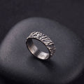 Custom Engraved Men's 925 Sterling Silver Lava Textured Ring
