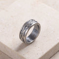 Personalized 925 Sterling Silver Vine Ring, Engraved Promise Band for Men Women