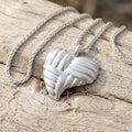 925 Sterling Silver Woven Heart Pendant Embracing Modern Love And Timeless Elegance