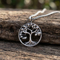 Solid 925 Sterling Silver Tree of Life Pendant Necklace for Strength & Vitality