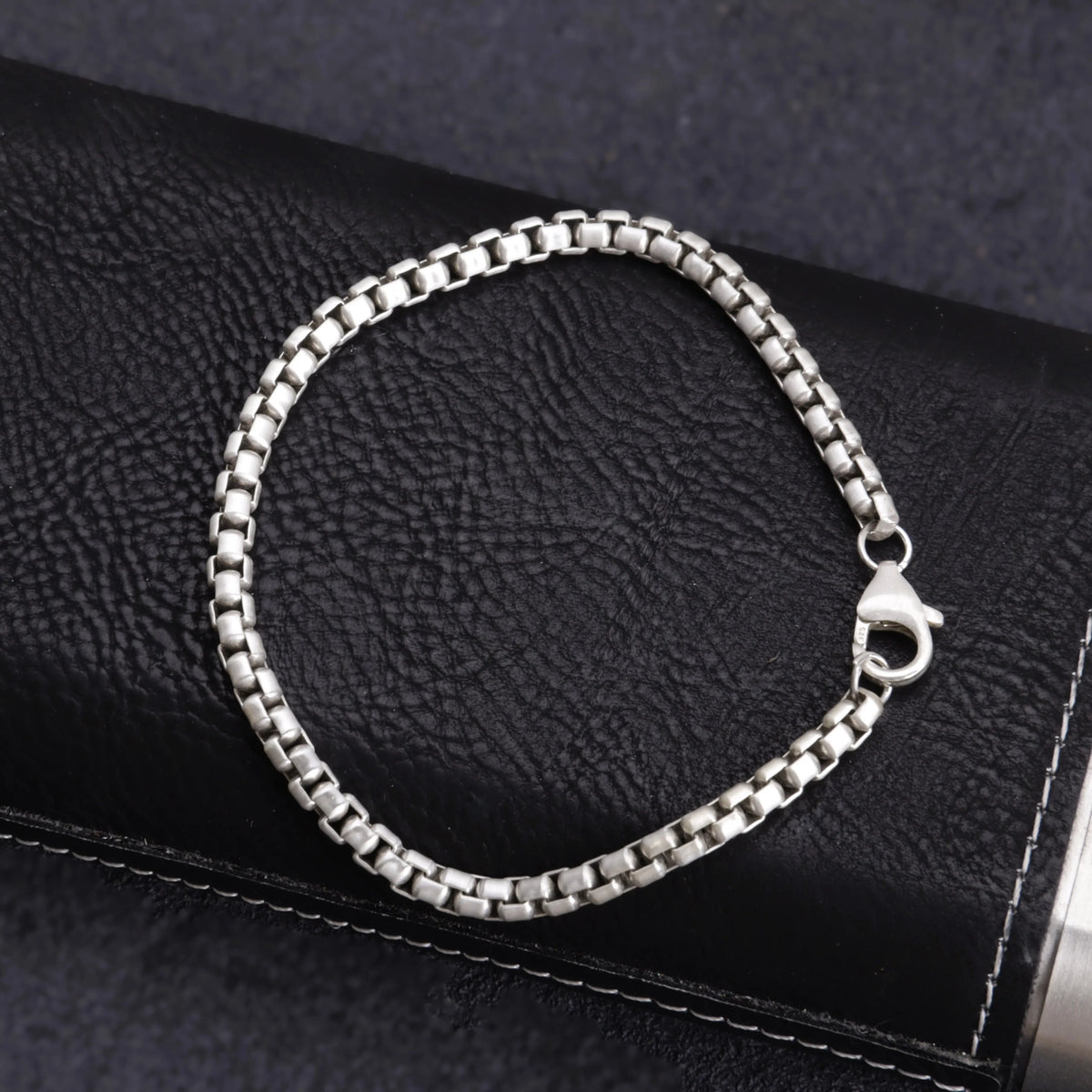 925 Sterling Silver Box Chain Anklet - Perfect Vacation Gift for Him & Her