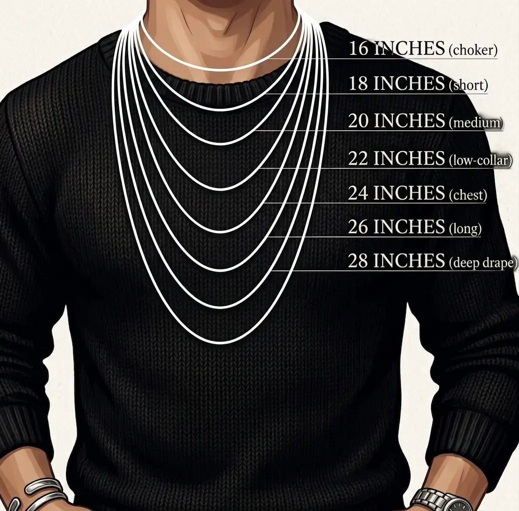 Men's 925 Sterling Silver Cable Chain Necklace