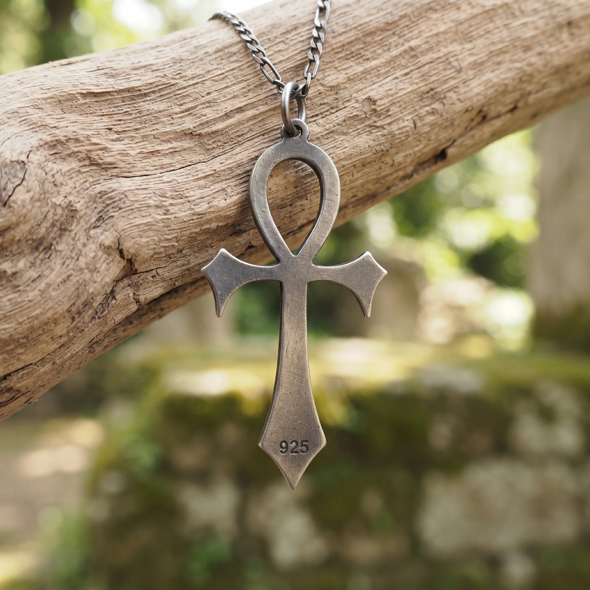 925 Sterling Silver Ankh Key of Life Durable Cross Pendant Faith Gift