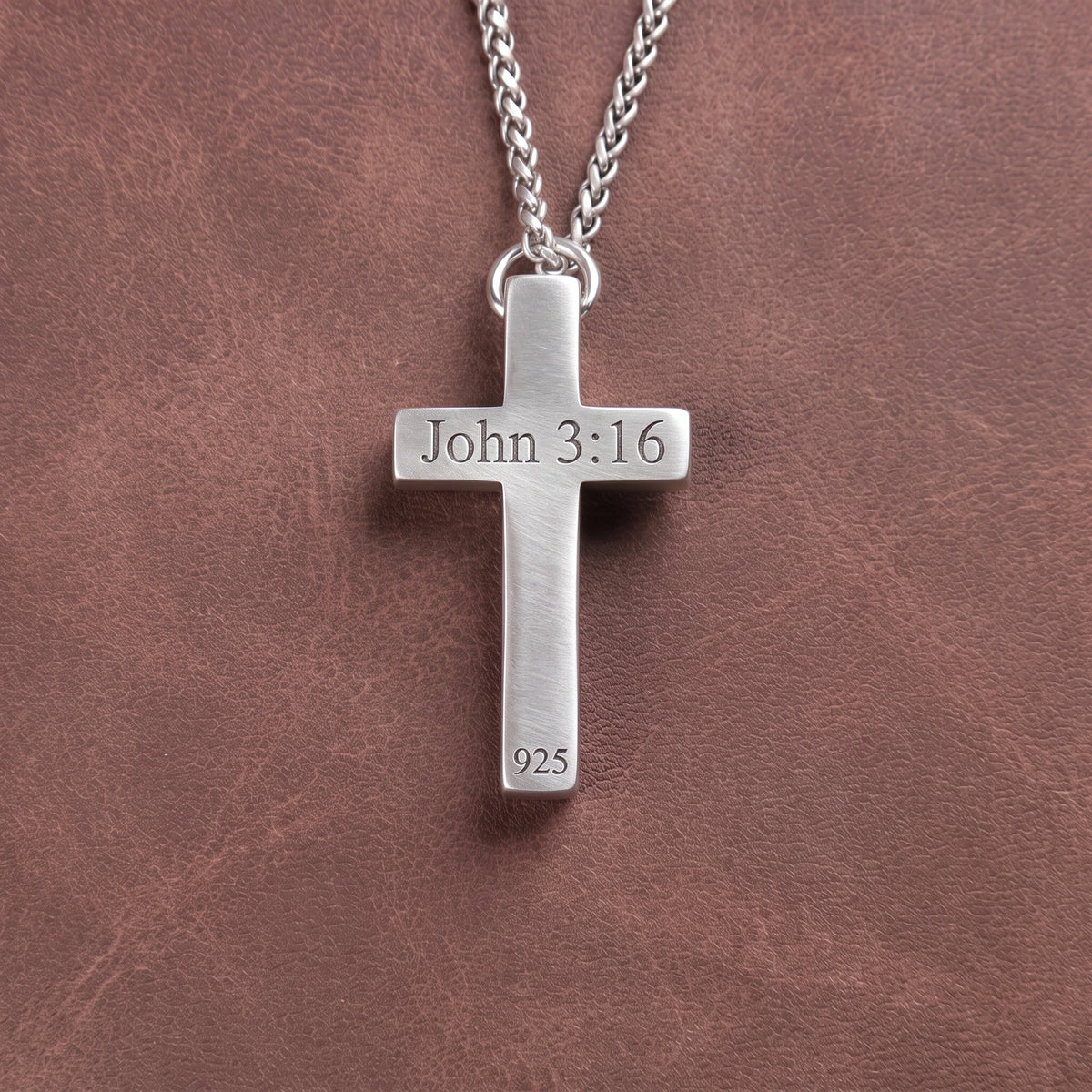 Custom Engravable 925 Silver Inset Crucifix Heirloom Jesus Pendant