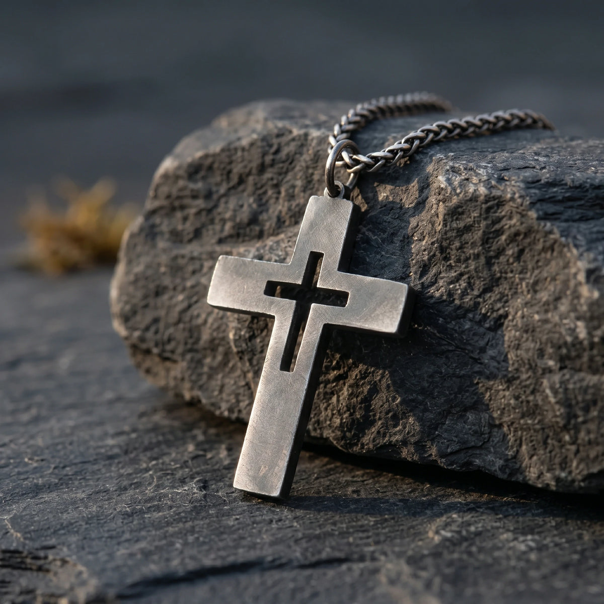 925 Sterling Silver Cutout Cross Pendant for Sacred Faith Within & Divine Protection