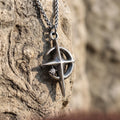 925 Sterling Silver Crescent Cross Pendant Anchored In Heavenly Grace And Salvation