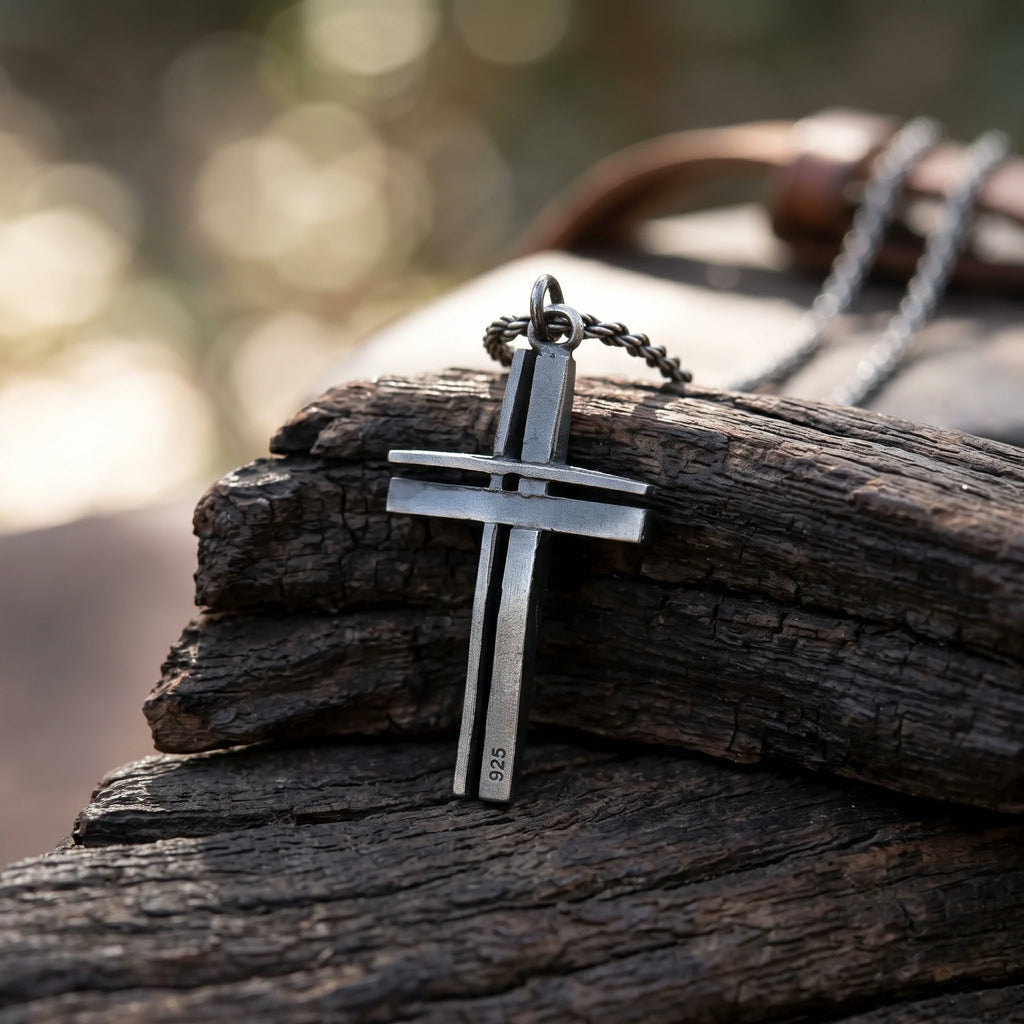 925 Sterling Silver Layered Cross Pendant Shielding Your Soul In Unshakeable Faith