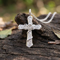 Personalized 925 Sterling Silver Rose Cross Pendant for His Eternal Love and Devotion