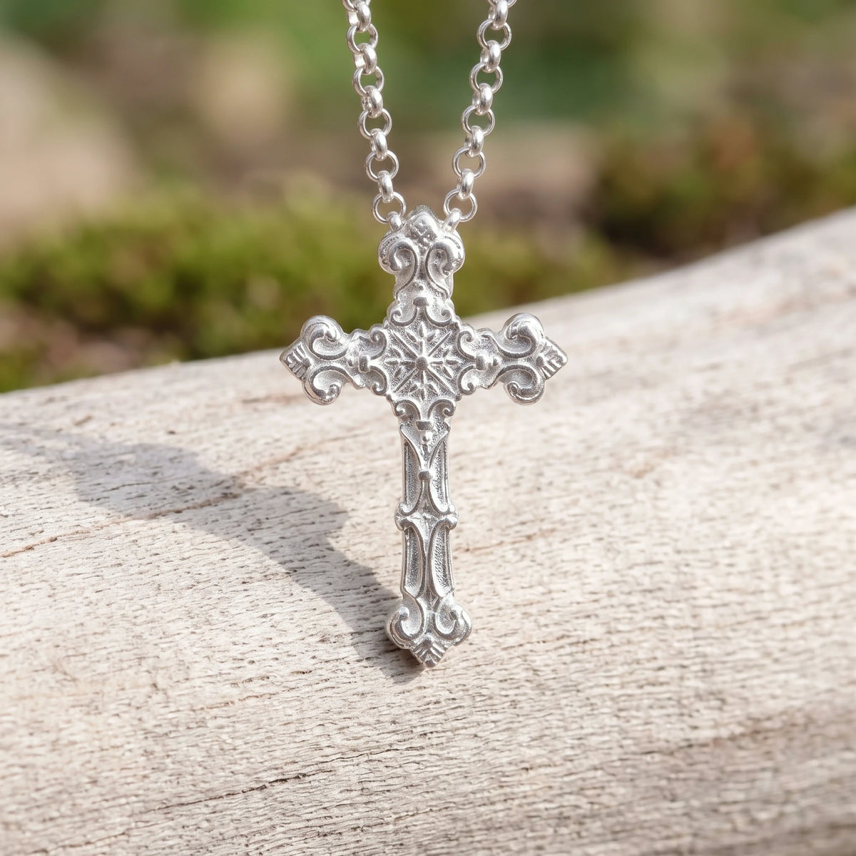 Custom 925 Sterling Silver Baroque Cross Pendant Enfolding Your Soul In Heavenly Grace