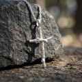 925 Sterling Silver Rugged Branch Cross Pendant Rooted In Divine Grace And Salvation