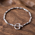 925 Sterling Silver Cross Toggle Clasp Bracelet for Daily Spiritual Faith