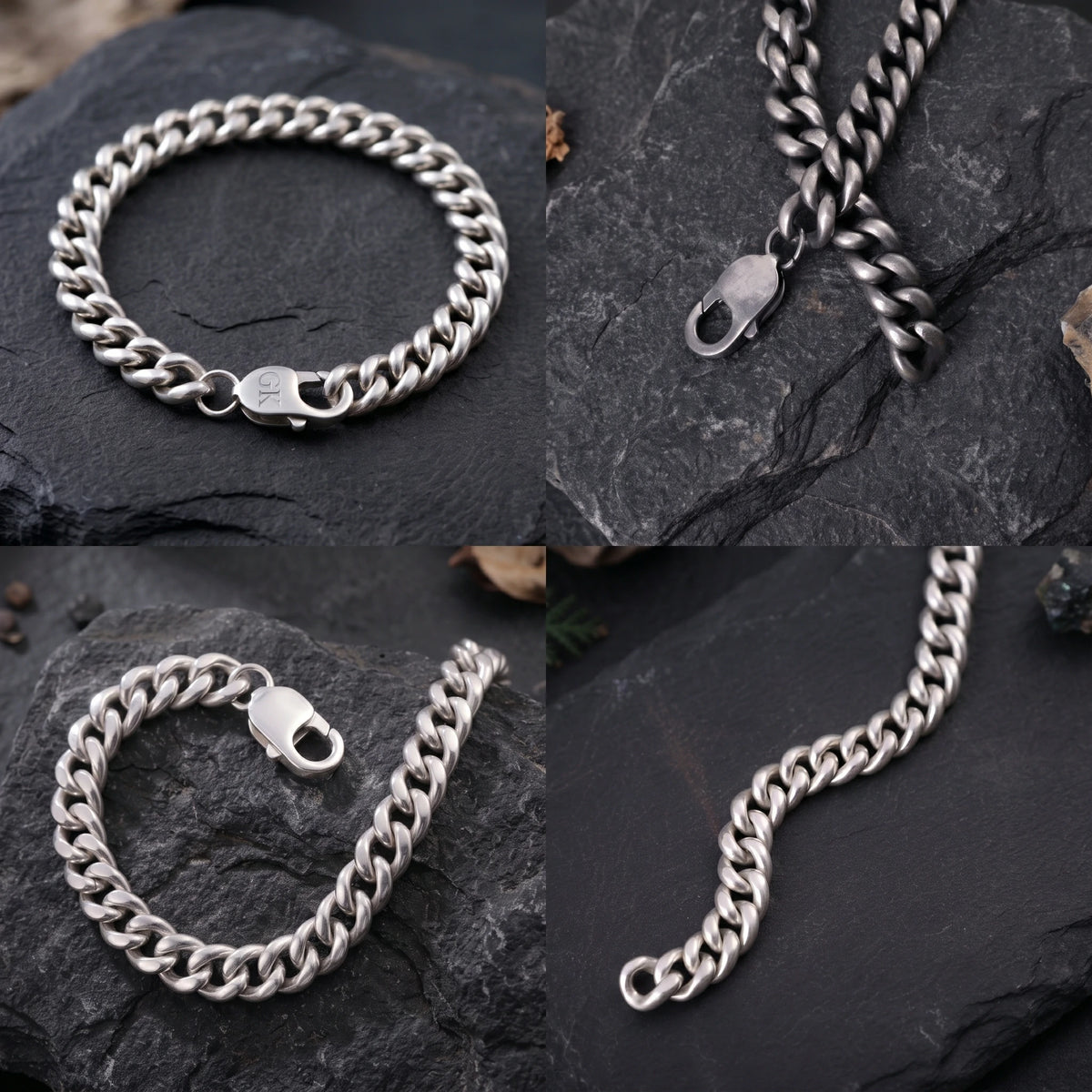 925 Sterling Silver Engravable Curb Link Bracelet Delivering Bold Masculine Power
