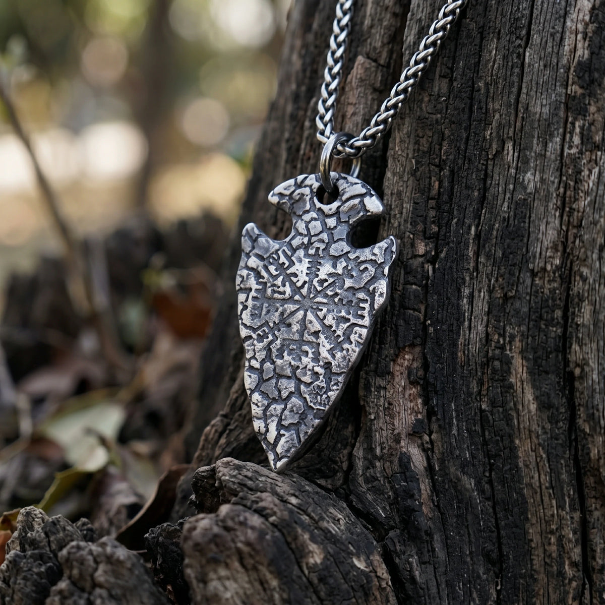 925 Sterling Silver Viking Vegvisir Arrowhead Pendant For Guidance Strength And Protection