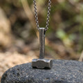 925 Sterling Silver Engravable Hammer Pendant, Personalized Artisan Jewelry