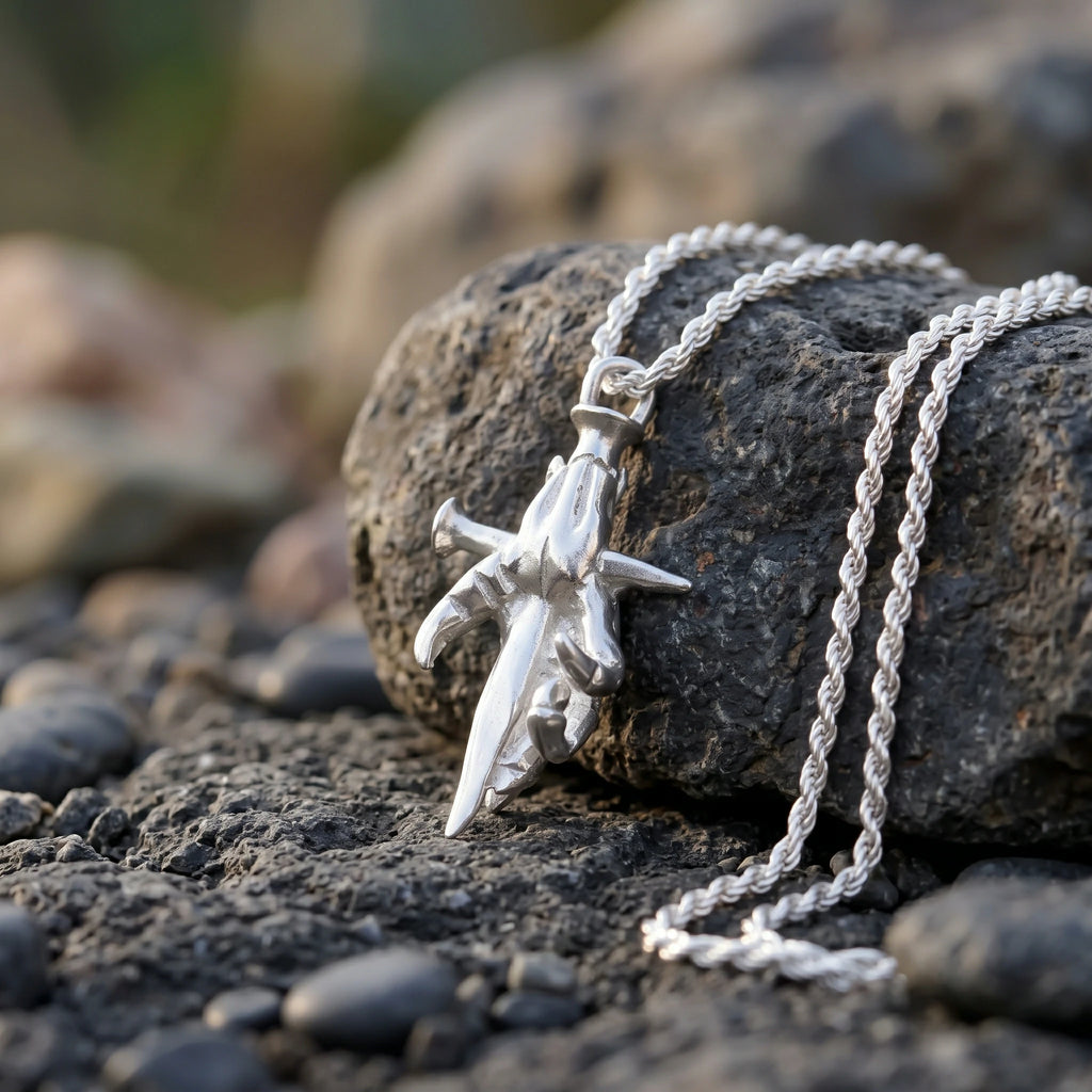 925 Sterling Silver Holy Nail Crucifixion Hand Pendant Bearing His Eternal Sacrifice