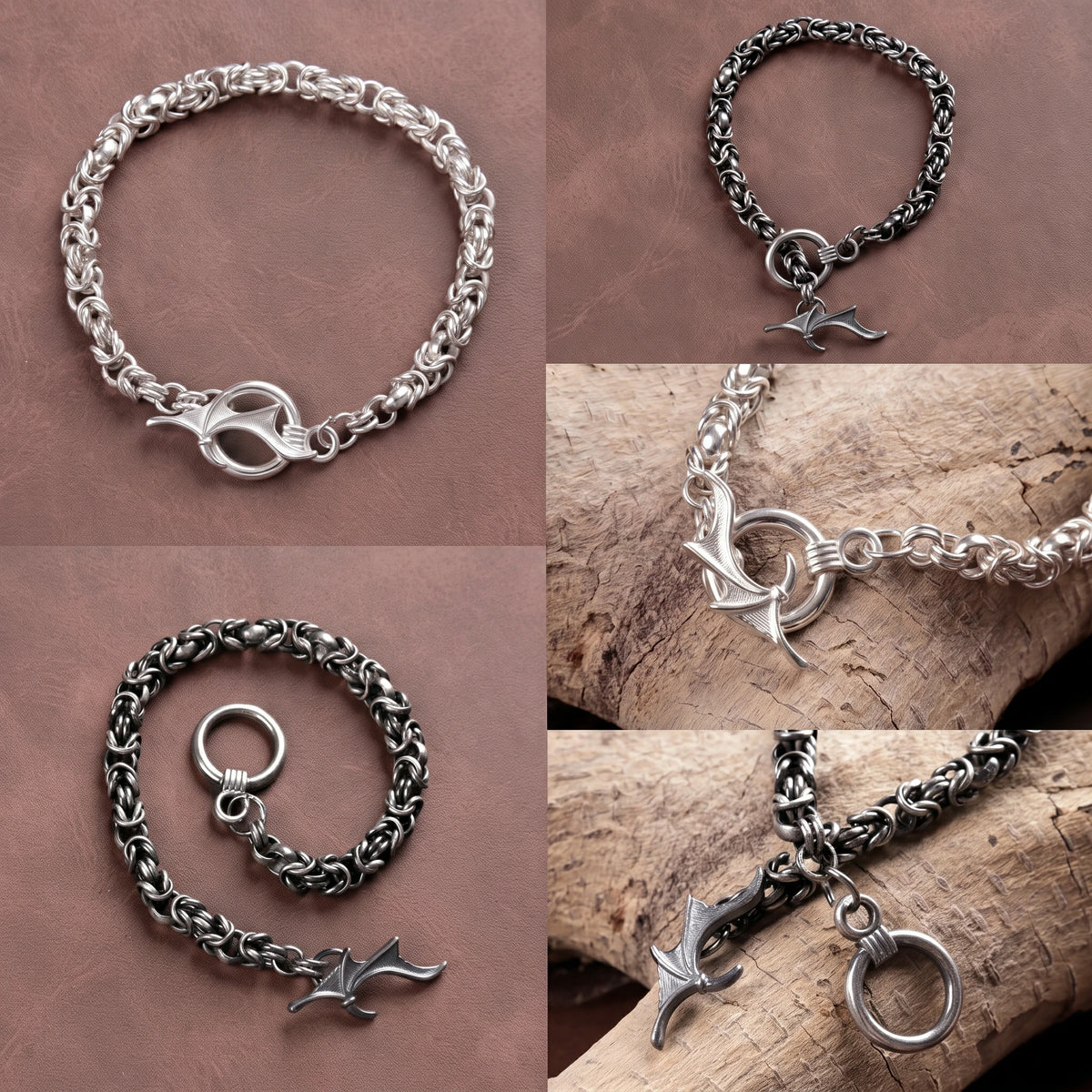 Heavy 925 Sterling Silver Byzantine Chain Bat Wing Clasp Everyday Wear Bracelet
