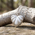 925 Sterling Silver Fluted Heart Pendant Delivering Fluid Grace And Modern Warmth