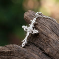 Custom 925 Sterling Silver Royal Crown Cross Pendant Exalting Christs Eternal Kingdom