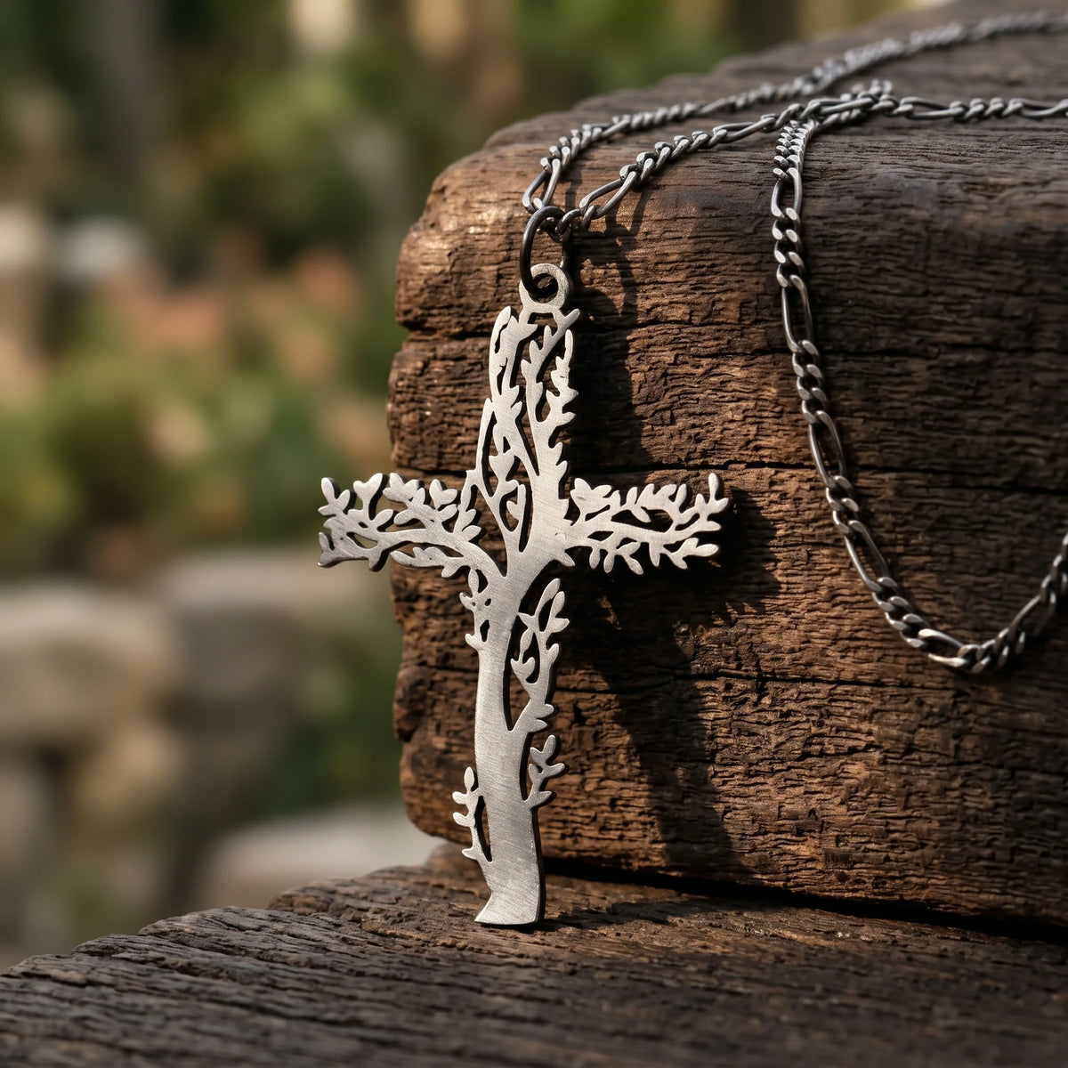925 Sterling Silver Tree of Life Cross Pendant Offering Renewal and Eternal Life