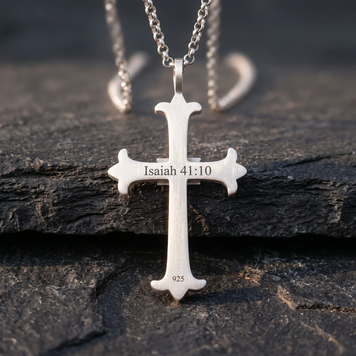 Custom 925 Sterling Silver Eye of Providence Cross Pendant for Divine Watchful Grace