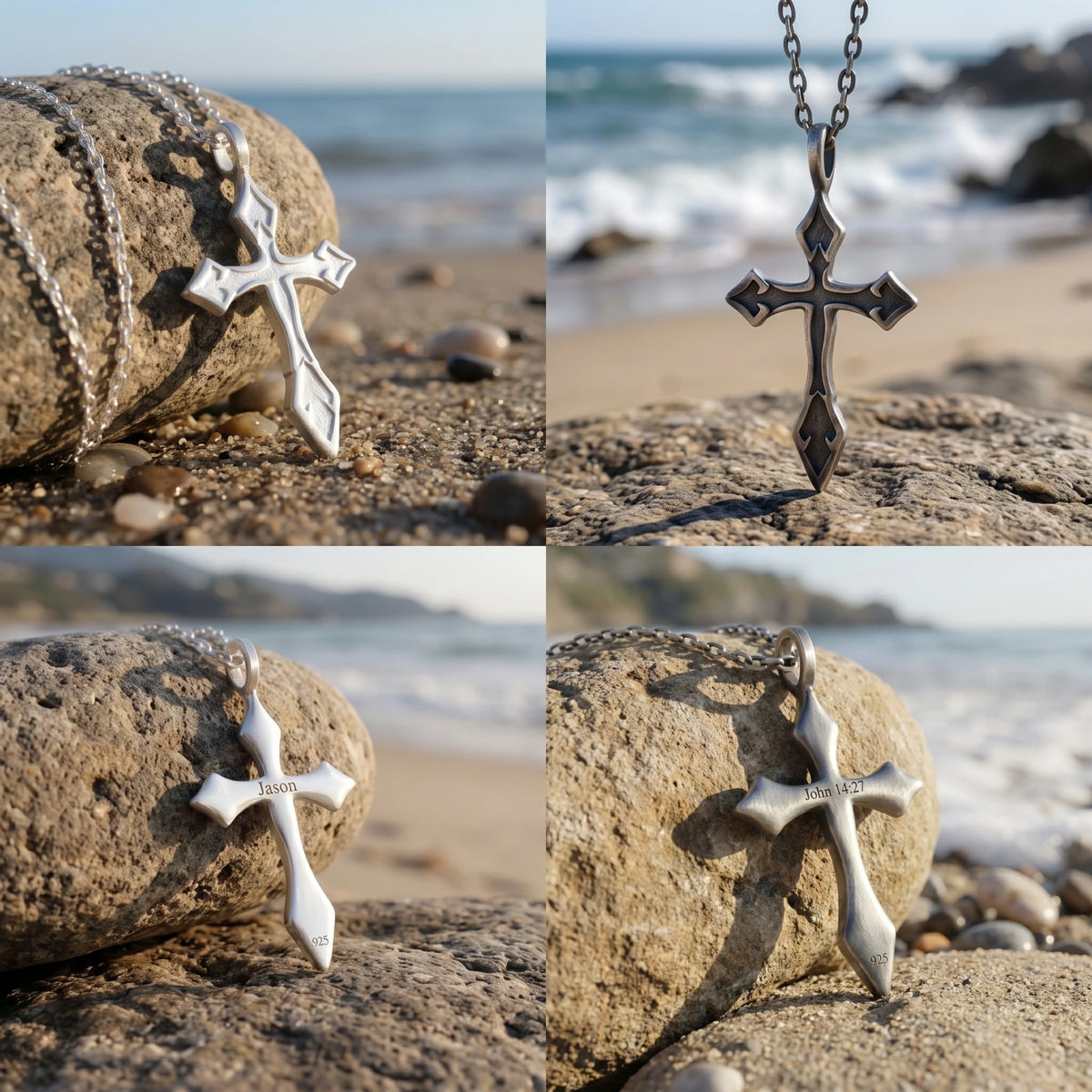 Custom 925 Sterling Silver Spearhead Cross Pendant Shielding Your Soul In Holy Faith