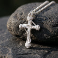 925 Sterling Silver Sacred Rope Cross Pendant Binding Your Soul To Eternal Divine Love