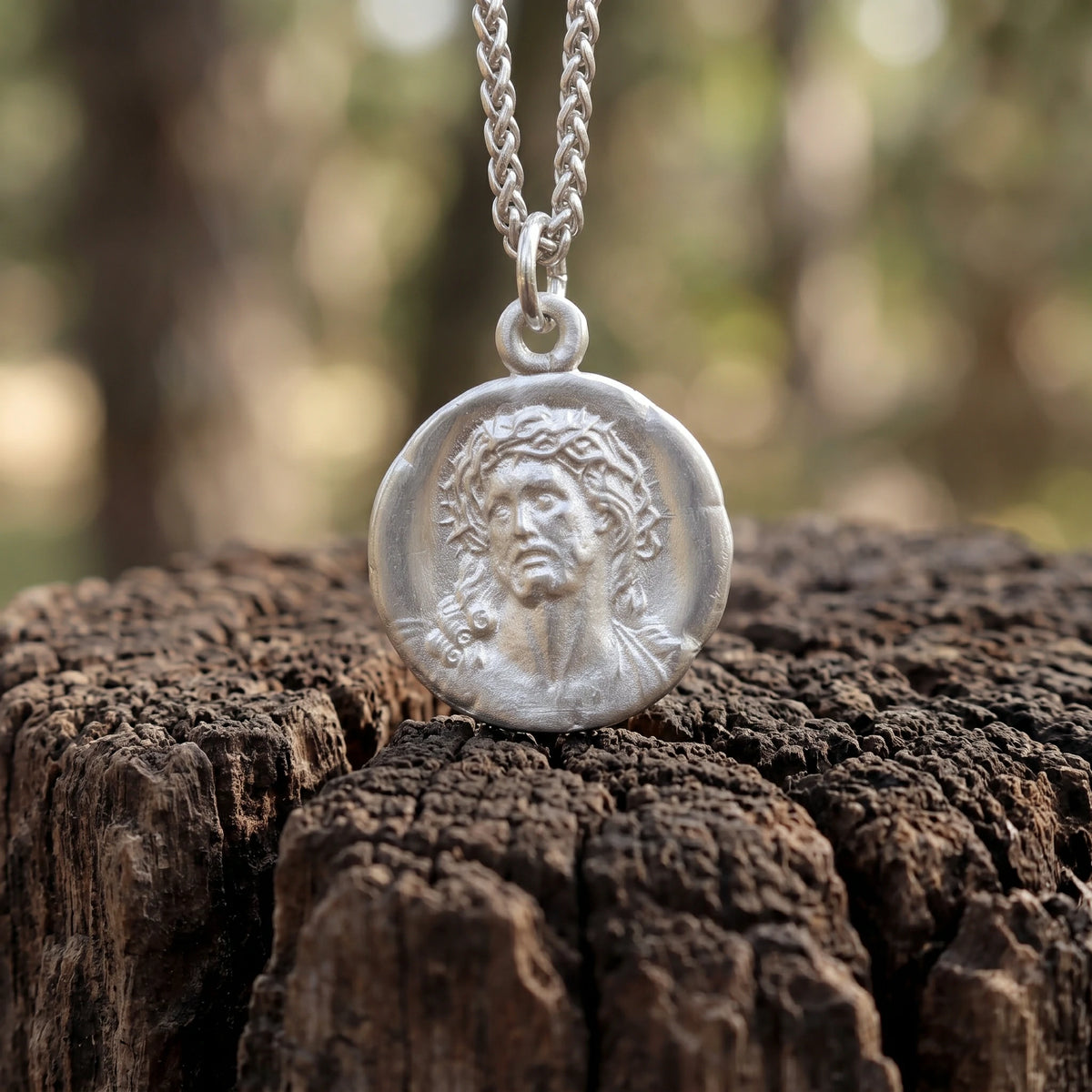 Custom 925 Sterling Silver Jesus Medallion for Sacred Grace & Holy Protection