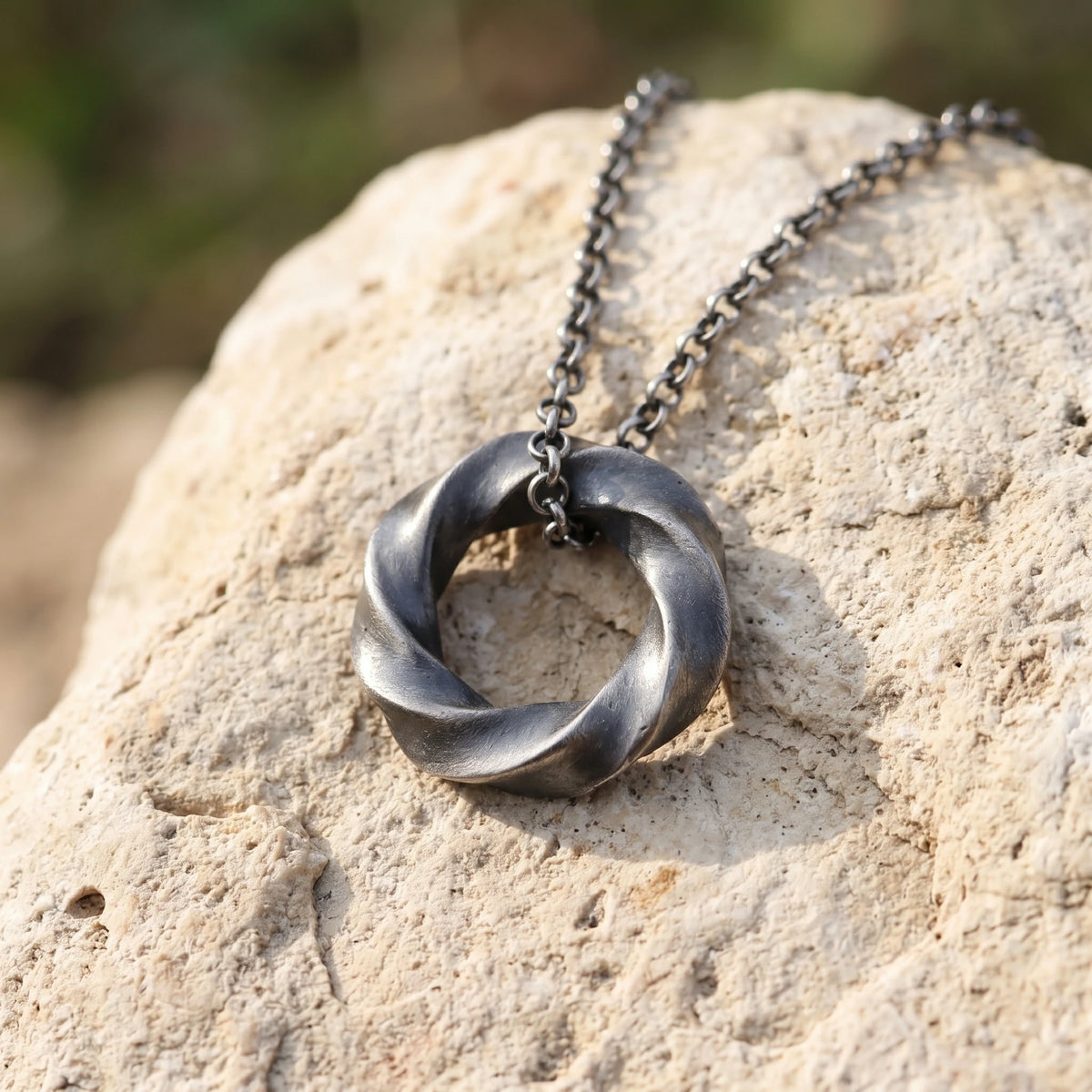 925 Sterling Silver Mobius Strip Pendant Symbolizing Eternal Love And Infinite Connection