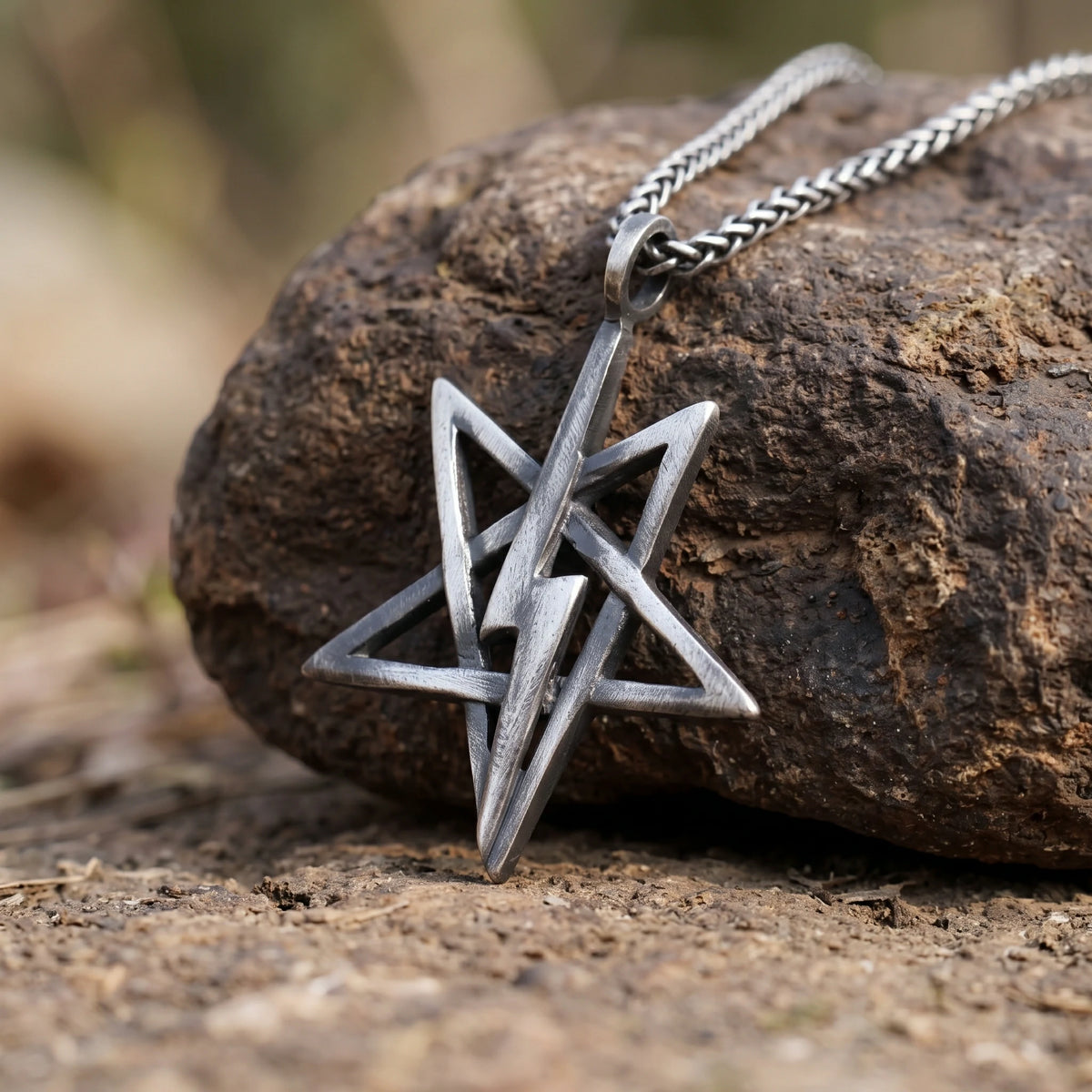 925 Sterling Silver Star Lightning Pendant for Bold Ambition and Inner Spark