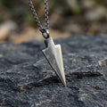 Personalized 925 Sterling Silver Arrowhead Pendant Necklace for Men, Engraved Gift