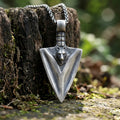 925 Sterling Silver Wolf Arrowhead Pendant Embodiment Of Wild Instinct And Fierce Focus