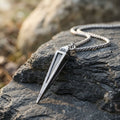 925 Sterling Silver Engravable Spearhead Pendant Embodying Bold Modern Precision