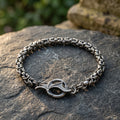Heavy 925 Sterling Silver Byzantine Chain Bat Wing Clasp Everyday Wear Bracelet