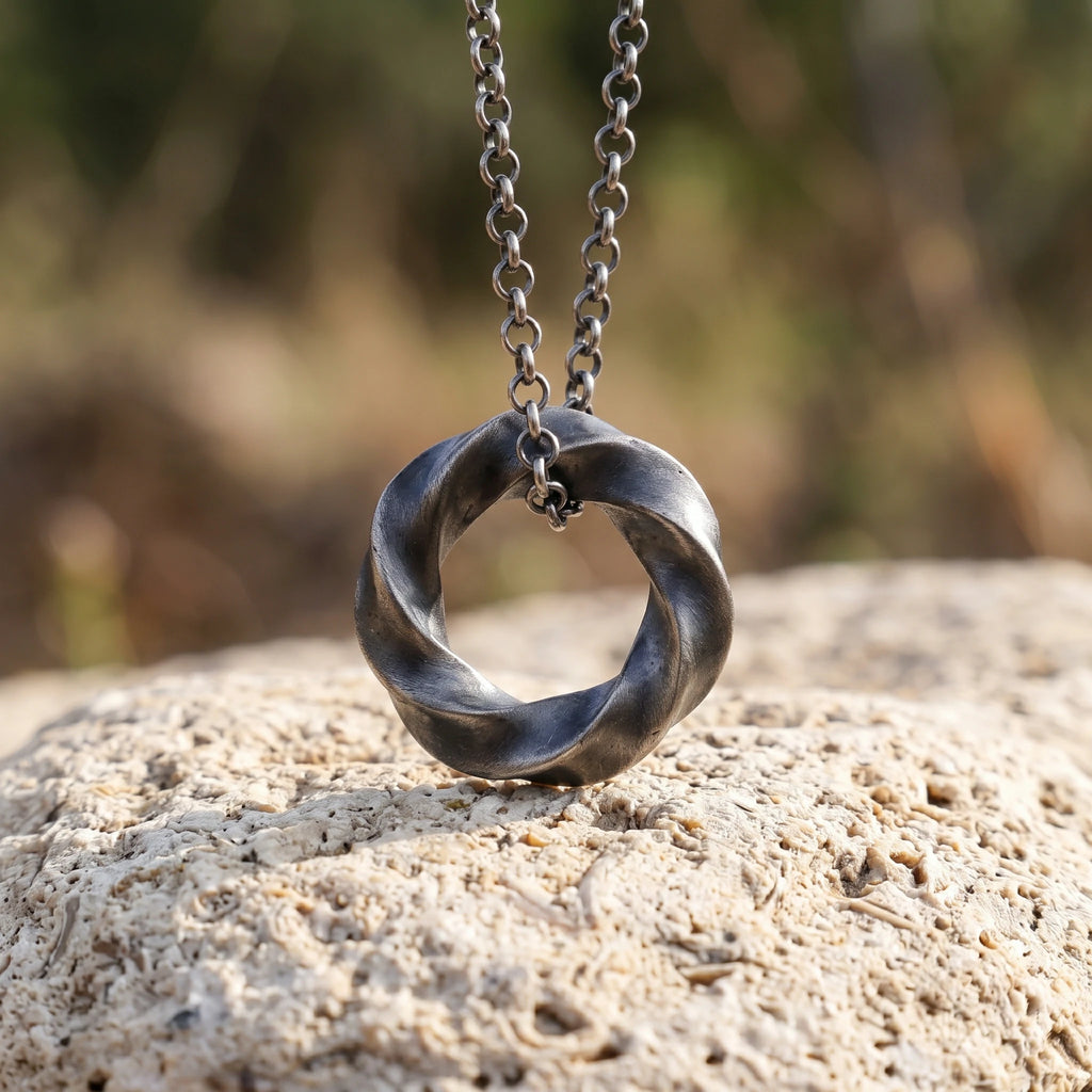 925 Sterling Silver Mobius Strip Pendant Symbolizing Eternal Love And Infinite Connection
