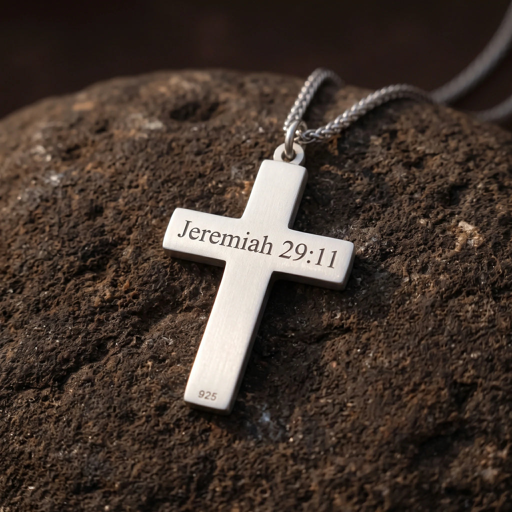 Custom 925 Sterling Silver Sunburst Cross Pendant for Heavenly Guidance & Eternal Light