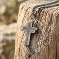 Custom 925 Sterling Silver Layered Cross Pendant for Spiritual Fortitude & Divine Light